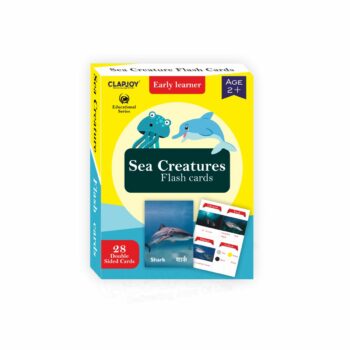 Clapjoy Reusable Doublesided Sea creatures Flash Cards for Kids (2-6 years )