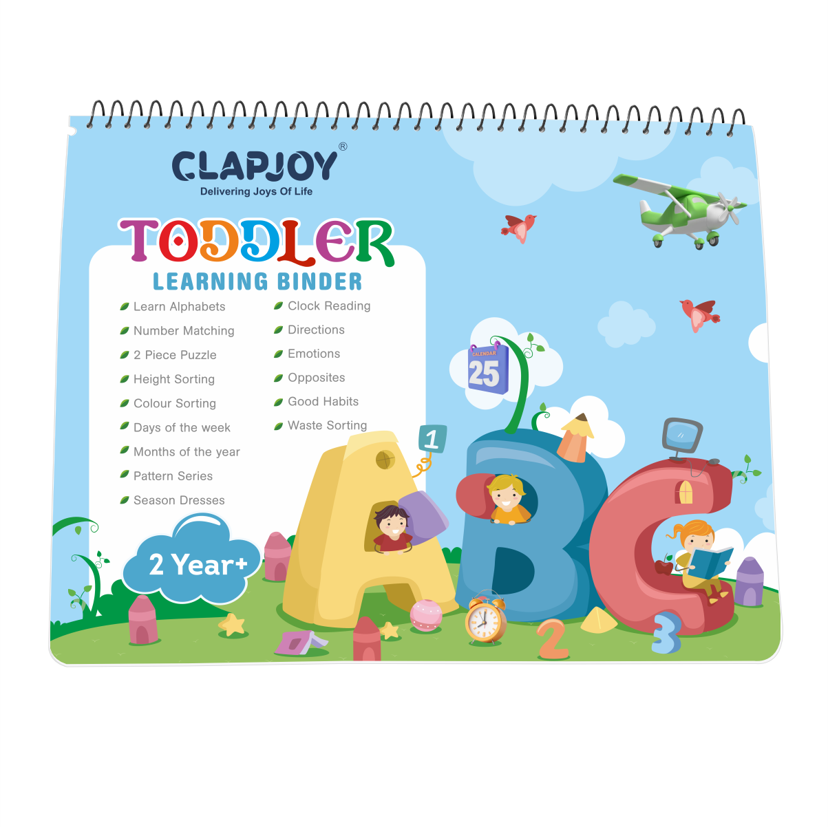 Clapjoy Velcro Book Level 2 Preschool Busy book 16 Activities for kids