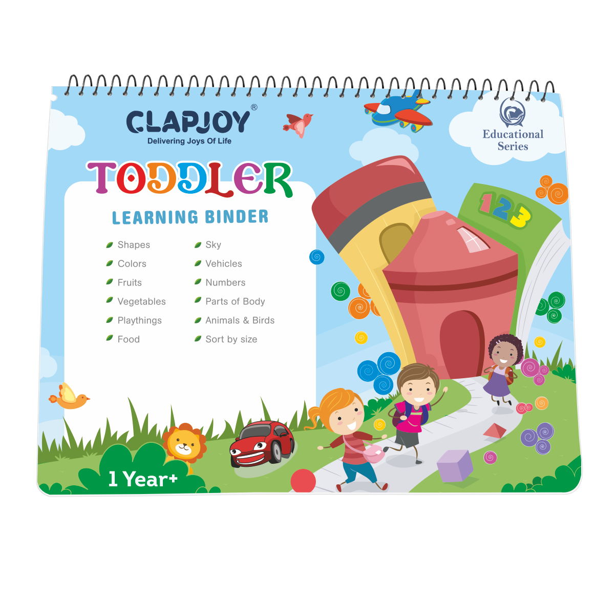 Clapjoy Velcro Book Level 1 Preschool Busy book 16 Activities for kids of age up to 3 years