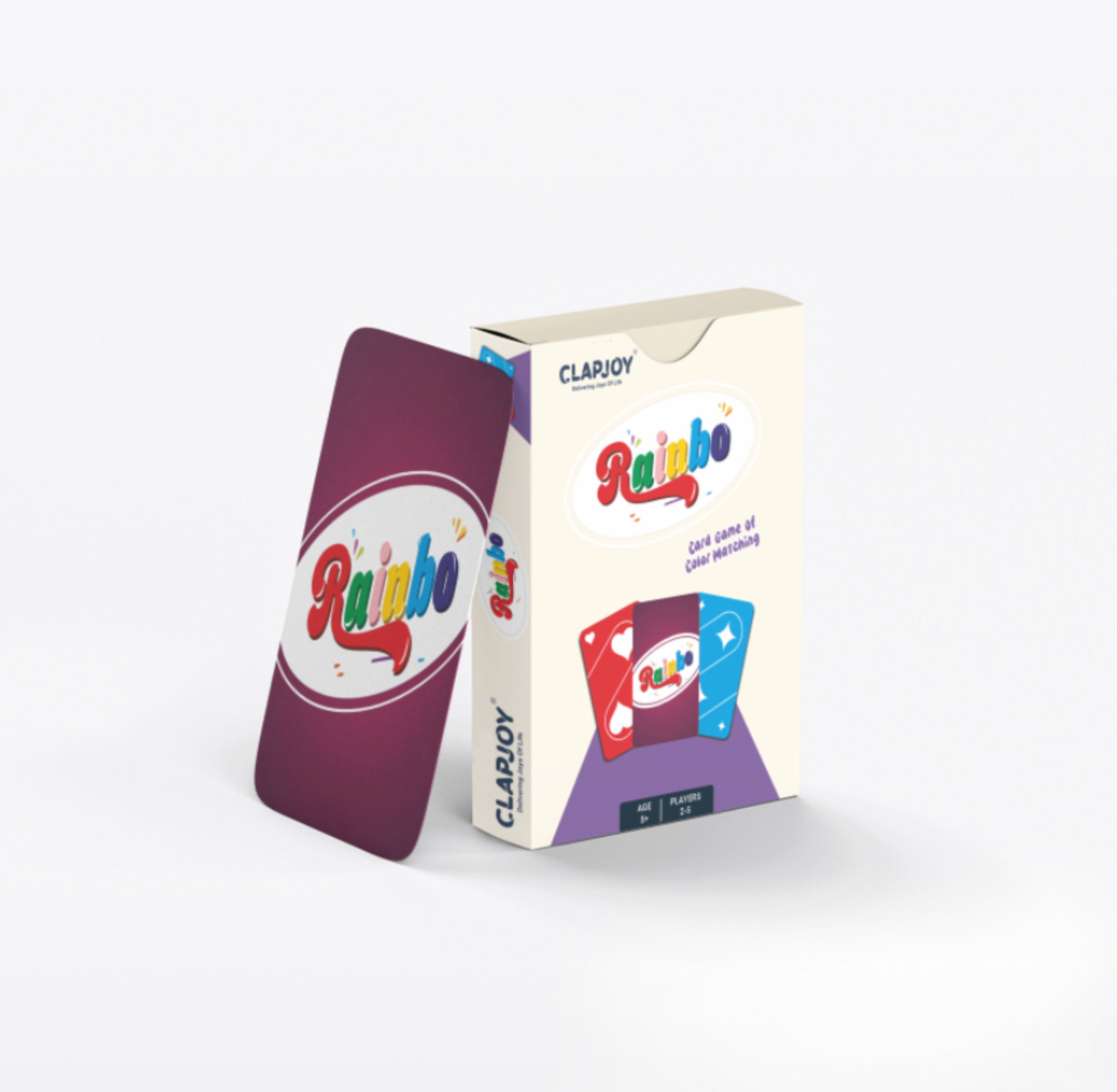 Clapjoy Rainbo Fun Card Game for Kids and Adults