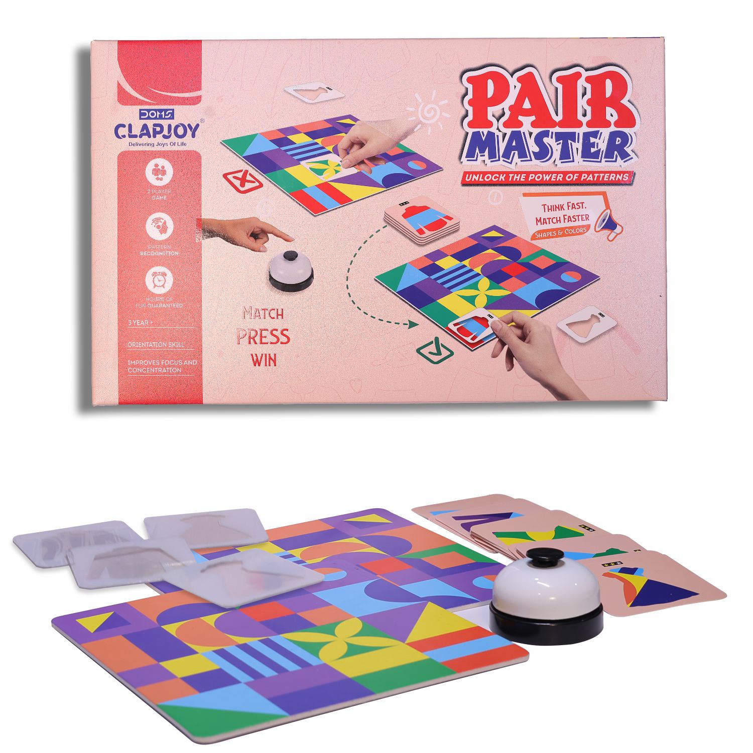 Clapjoy Pair Master Game Shapes Matching Puzzle Clothes Matching Shape Toy Dress and Pants Shape Sorting Game